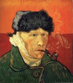 Vincent van Gogh (1853 – 1890) - Self portrait with bandaged ear and pipe (1889).jpg