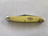 Classic Carbon Doctors Knife Yellow Handle - Rough Rider Knives