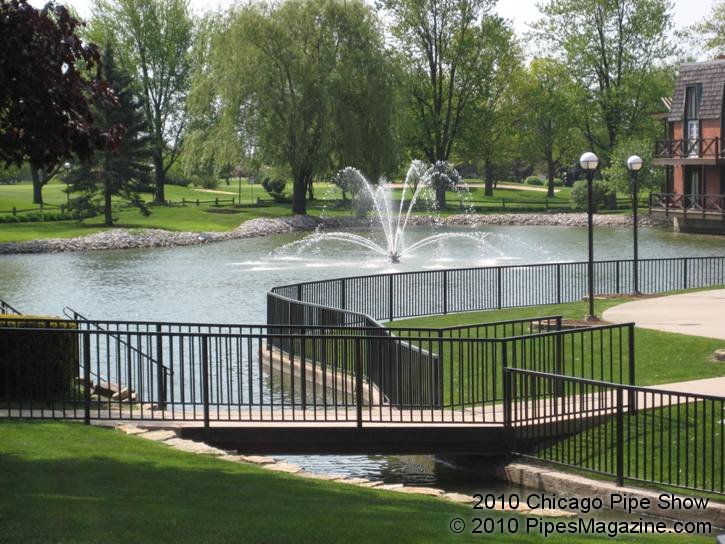 The Fountain Outside of the Back Door to Our Suites