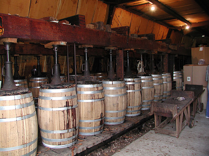 Perique Tobacco Ferments in Charred Oak Barrels at L.A. Poche Perique Tobacco Factory in Convent, LA