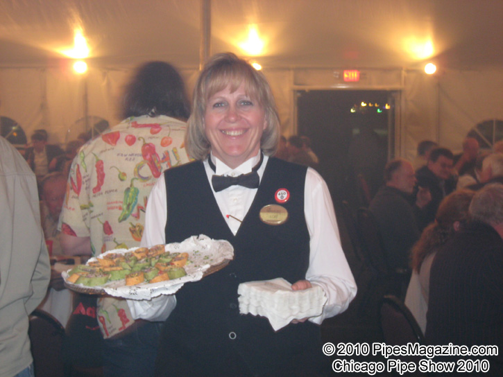 Hors doeuvres Being Served at the SmokingPipes.com 10th Anniversary Party