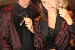 Gabrielle and Ian at Central Cigar in Smoking Jackets