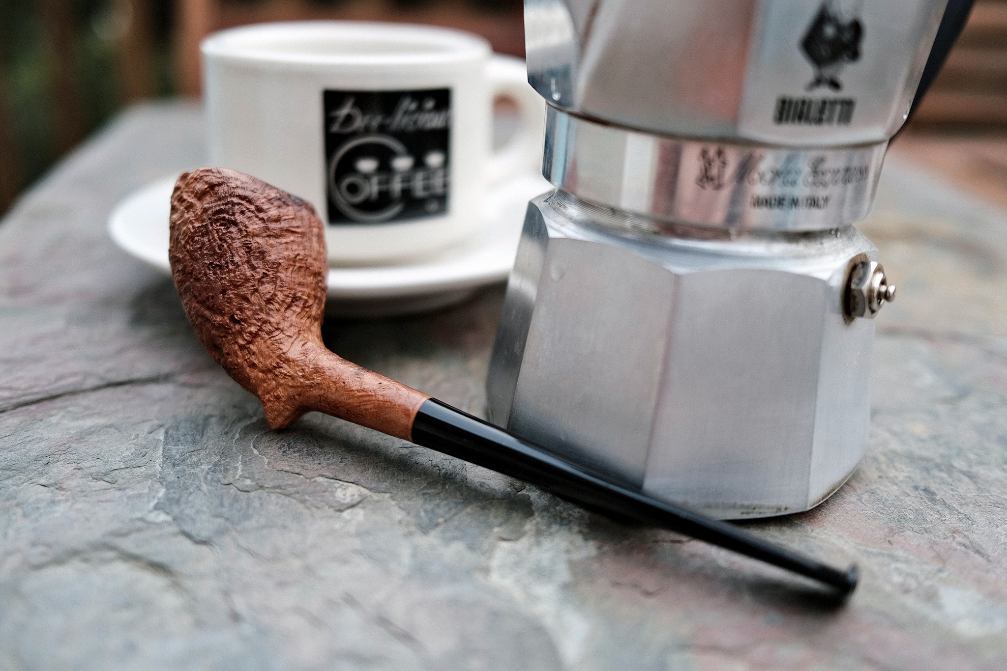 Cutty Pipe and Classic Stovetop Espresso Maker