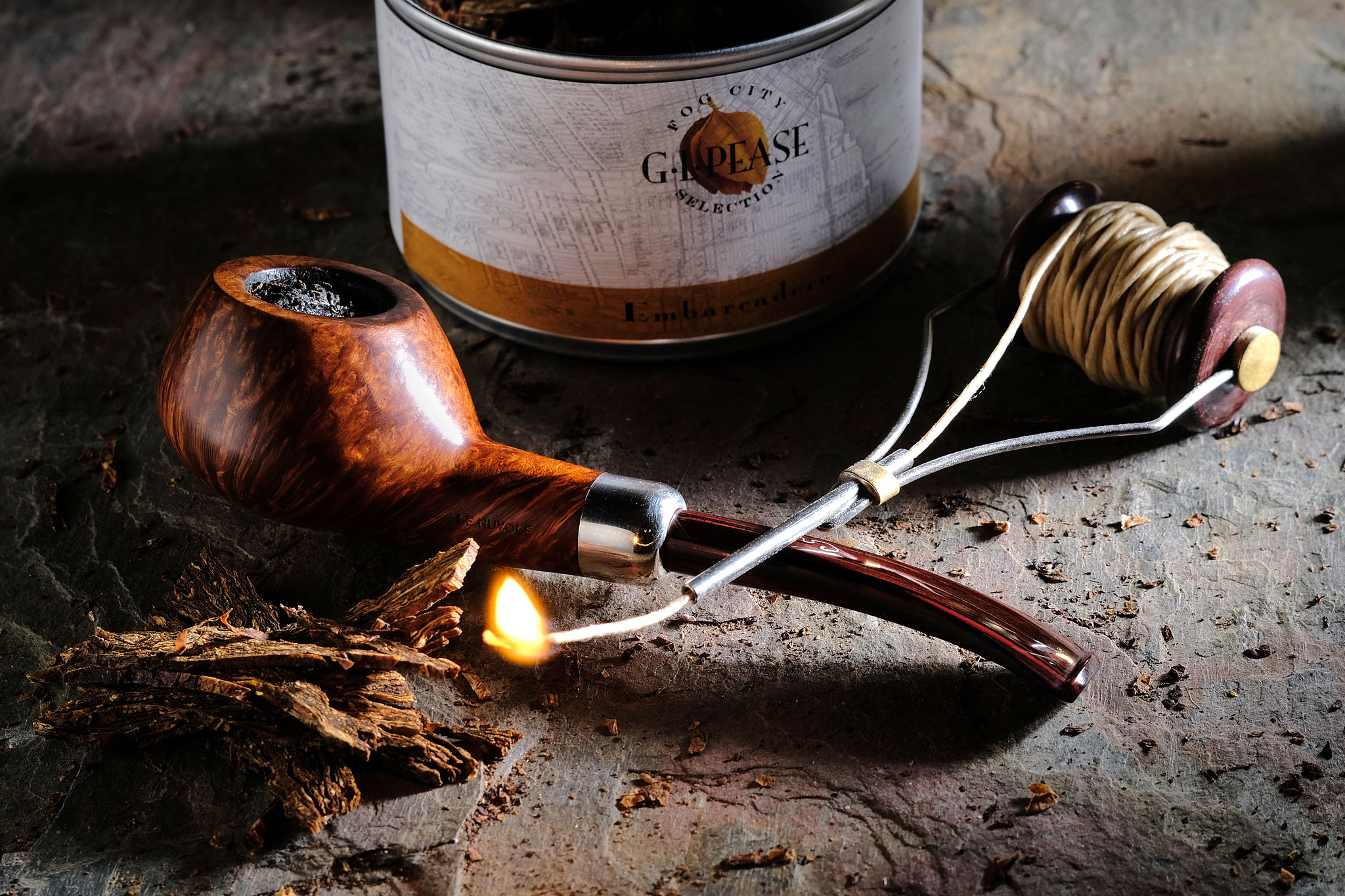 Embarcadero Tobacco with Pease-King Designed Pipe