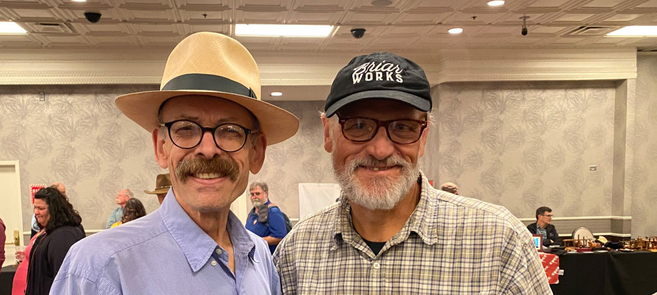 Pipe Makers Brad Pohlmann(L) & Scott Thile (R) at the 2022 Las Vegas Pipe Show
